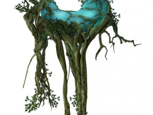 model permainan - hutan - pohon 06 Model 3D