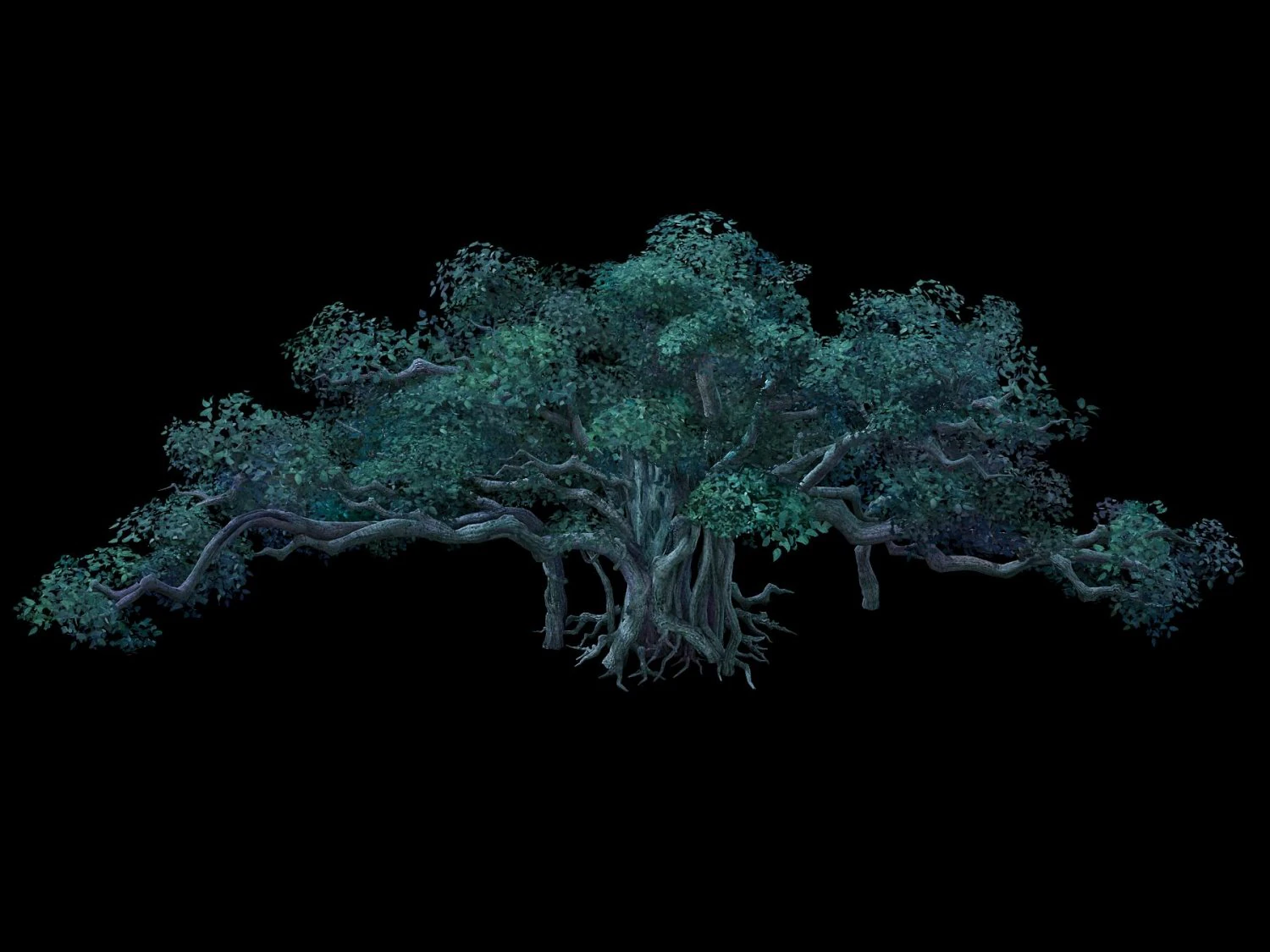 game model - forest - tree 11 3D Model .c4d .max .obj .3ds .fbx .stl .blend