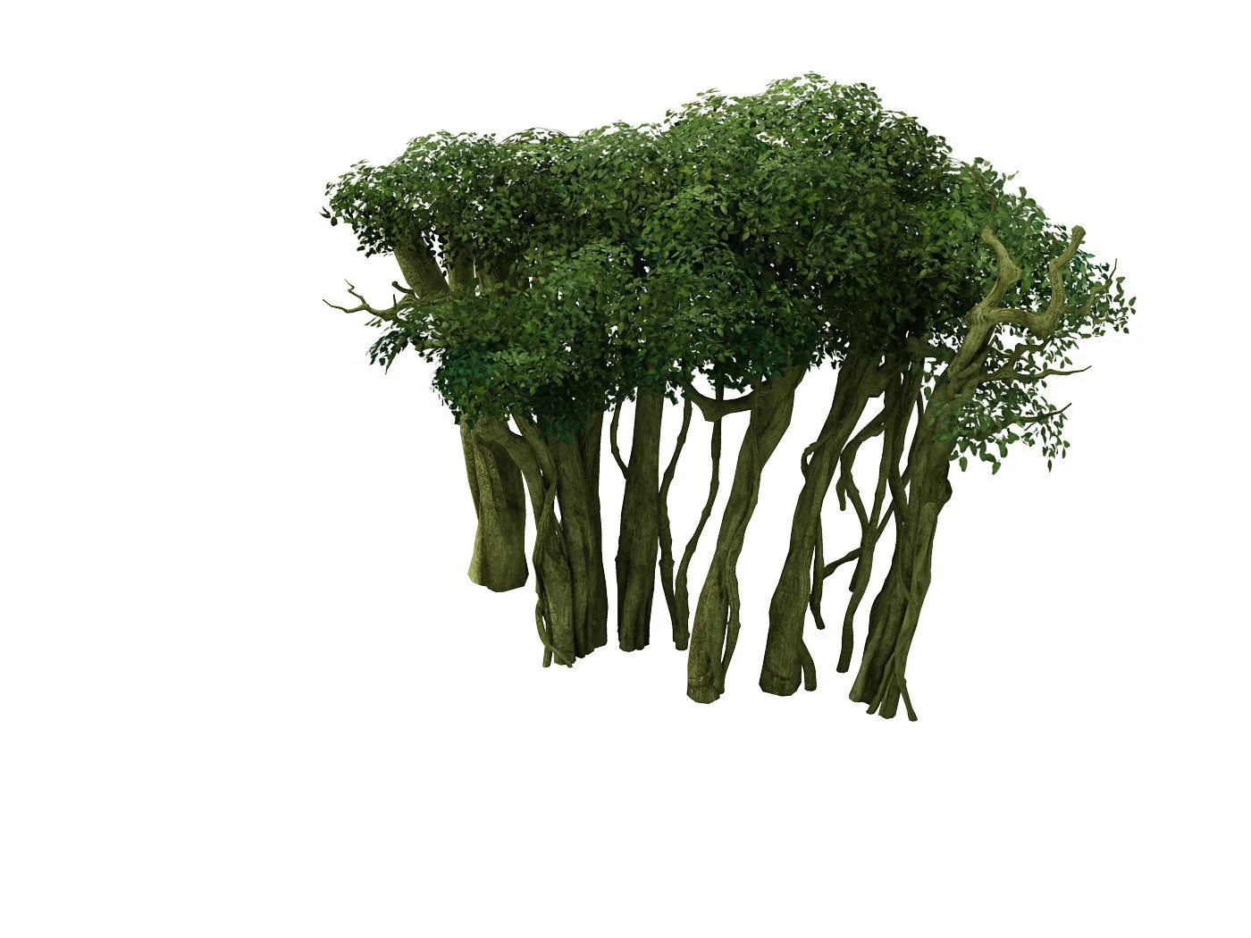 game model - forest - tree 14 3D Model .c4d .max .obj .3ds .fbx .stl .blend 