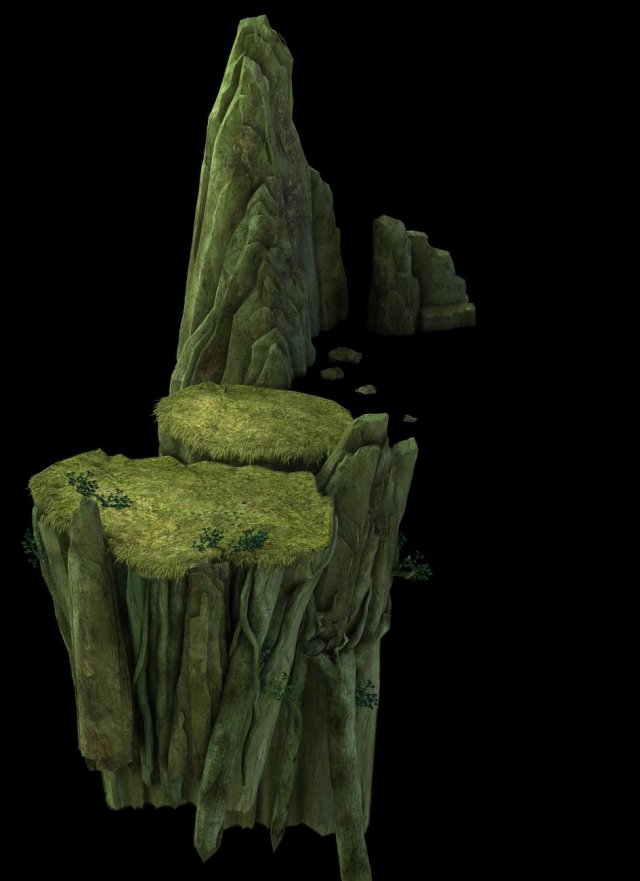 game model - forest - tree bridge 02 Model 3D .c4d .max .obj .3ds .fbx .stl .blend 