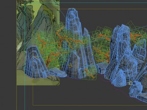 game model - forest model - forest - tree - stone 3D Model