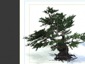 game model - forest - pines 02e 3D Model