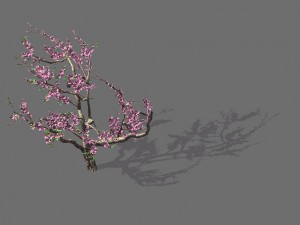 game model - forest - peach tree 01 3D Model