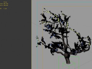 game model - forest - peach tree 01 Model 3D