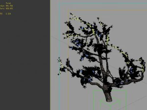 game model - forest - peach tree 01 3D Model