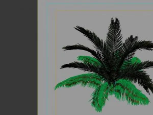 game model - forest - coconut tree 01 3D Model