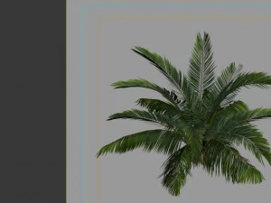 game model - forest - coconut tree 01 3D Model