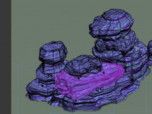 game model - desert gobi - wind stone 05 3D Модель