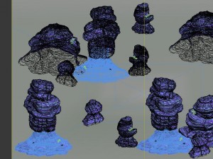 game model - desert gobi - wind stone 06 3D Model