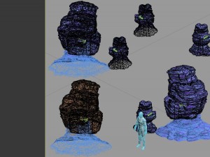 game model - desert gobi - wind stone 07 3D 模型