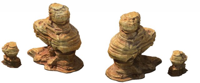 game model - desert gobi - wind stone 09 3D Model .c4d .max .obj .3ds .fbx .stl .blend 