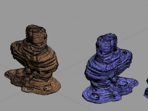 game model - desert gobi - wind stone 09 3D Model