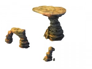 game model - desert gobi - wind stone 10 3D Model