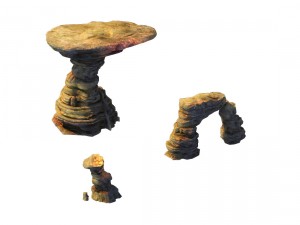 game model - desert gobi - wind stone 10 3D 模型