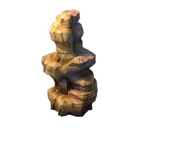 game model - desert gobi - wind stone 17 3D Model .c4d .max .obj .3ds .fbx .stl .blend 