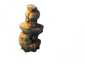 game model - desert gobi - wind stone 17 3D Model