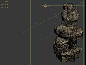 game model - desert gobi - wind stone 17 3D Model