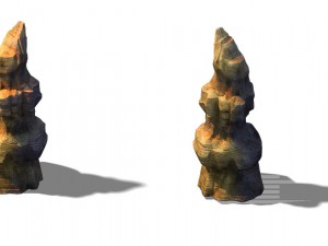 game model - desert gobi - wind stone 18 3D Model
