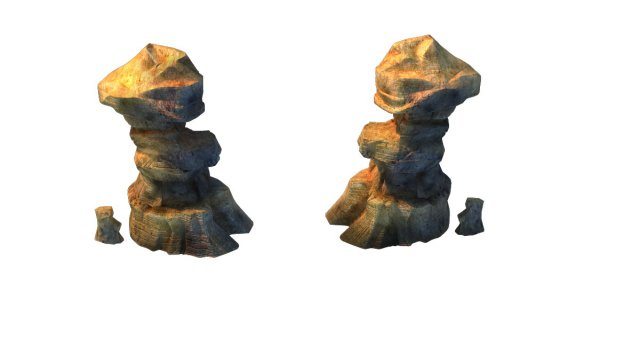 game model - desert gobi - wind stone 19 Modello 3D .c4d .max .obj .3ds .fbx .stl .blend 