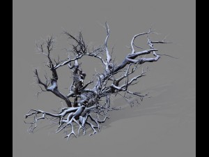 game model - snow - dead tree 01 3D Model