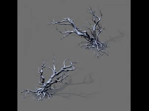 Spielmodell - Schnee - toter Baum 02 3D Modell