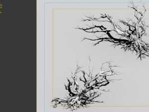 game model - snow - dead tree 02 3D 模型