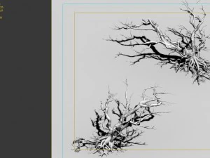 game model - snow - dead tree 02 3D Model