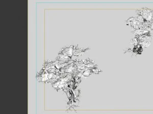 game model - snow - dead tree 03 3D Model