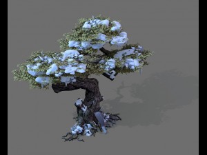 game models - snow - trees 01 3D Model