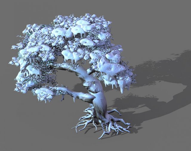 game models - snow - trees 03 Modèle 3D .c4d .max .obj .3ds .fbx .stl .blend 