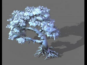 Spielmodelle - Schnee - B&auml;ume 03 3D Modell