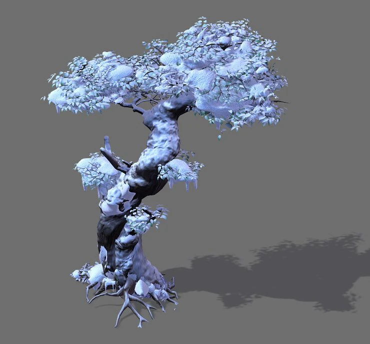 game models - snow - trees 05 3D Model .c4d .max .obj .3ds .fbx .stl .blend 