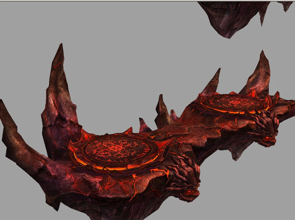 game model - the platform in magma 3D Model .c4d .max .obj .3ds .fbx .stl .blend