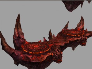 game model - the platform in magma 3D Model