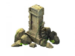 game model - field - broken stones 3D Model