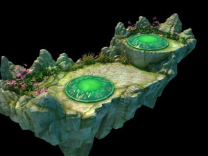 game model - field - alpine sightseeing platform 3D 模型
