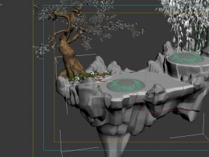 game model - field - alpine sightseeing platform 3D 模型