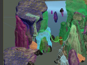 game models - field - waterfall 02 3D 模型
