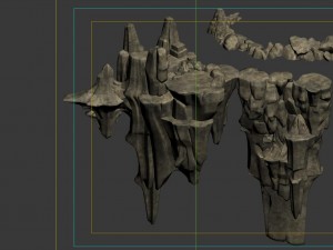 game model - field - cliff hill road 3D Модель