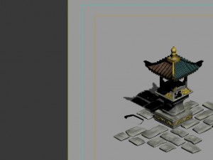 game model - garden - stone lantern Modelo 3D
