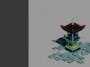 game model - garden - stone lantern Modelo 3D