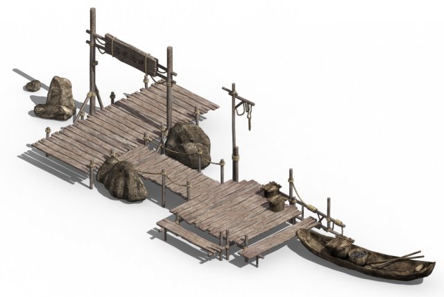 cangwu mountain tribe - ferry 3D Model .c4d .max .obj .3ds .fbx .stl .blend