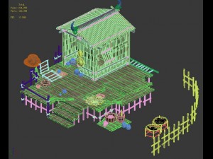 cangwu mountain tribe - ferry - house 3D 모델