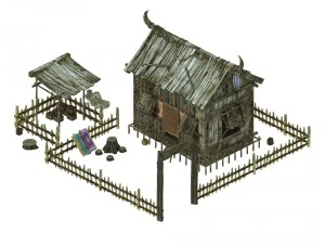 cangwu mountain tribe - armor shop 01 3D Model