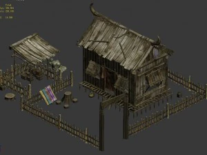 cangwu mountain tribe - armor shop 01 3D Model