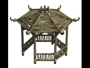 cangwu mountain tribe - hexagonal pavilion 3D Model