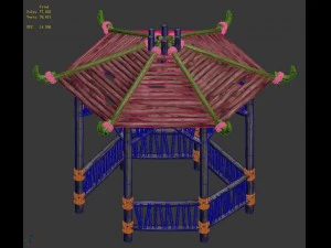 cangwu mountain tribe - hexagonal pavilion 3D Model