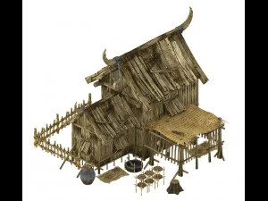 cangwu mountain tribe - drugstore 3D Model