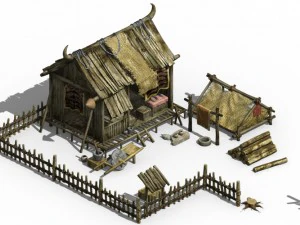 cangwu mountain tribe - grocery store 3D Model