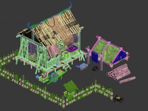 cangwu mountain tribe - grocery store 3D Model
